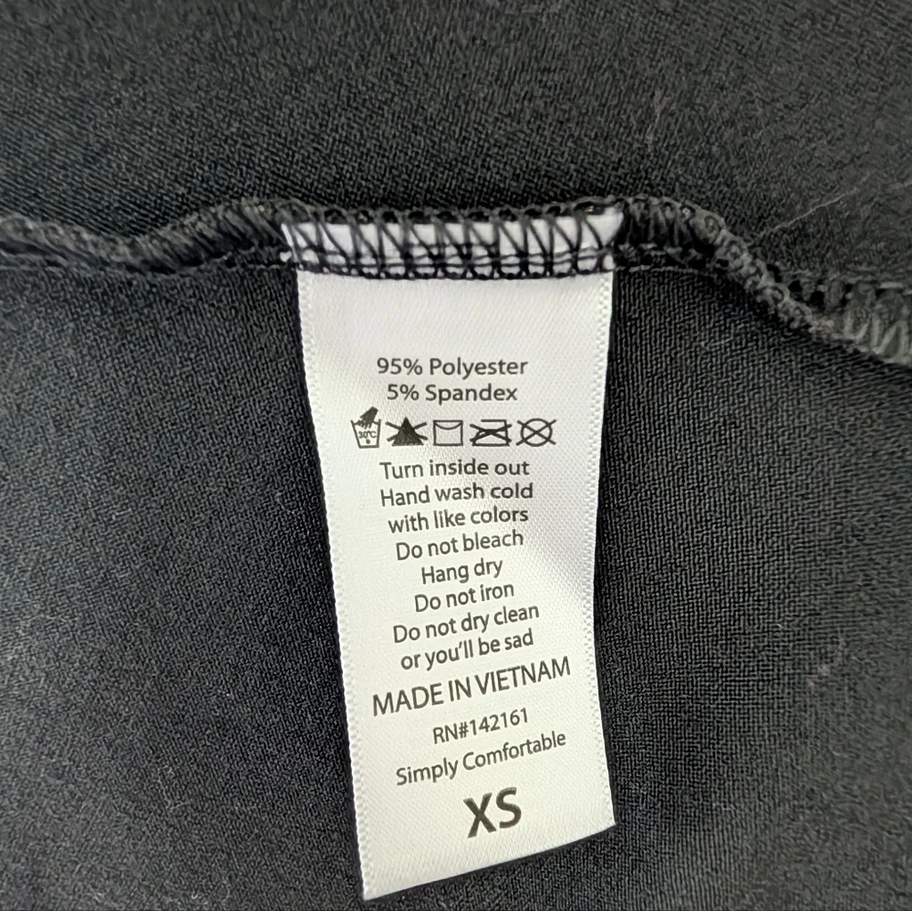 LuLaRoe XS Carly High-Lo Swing Dress -Black w/Rose Gold Foil Scribble Overlay - Picture 5 of 7